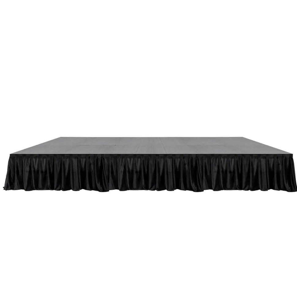 MyStage - 8’x12’ Portable Stage - Adjustable Height With Skirting & Rails (Set of 6)