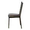 Natalie Metal Ballroom Chair - Antique Chocolate