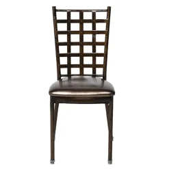 Natalie Metal Ballroom Chair - Antique Chocolate