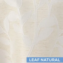 Natural Elf Leaf Curtain Panel w/ 4