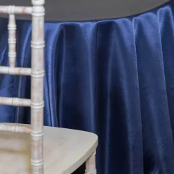 NAVY BLUE - DECO Satin Tablecloth by Eastern Mills - Size Options