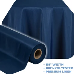 Navy La Petite France by the Yard - 118" Width