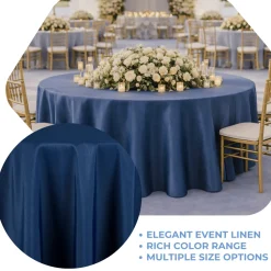 Navy La Petite France Jacquard Tablecloth - Multiple Size Options