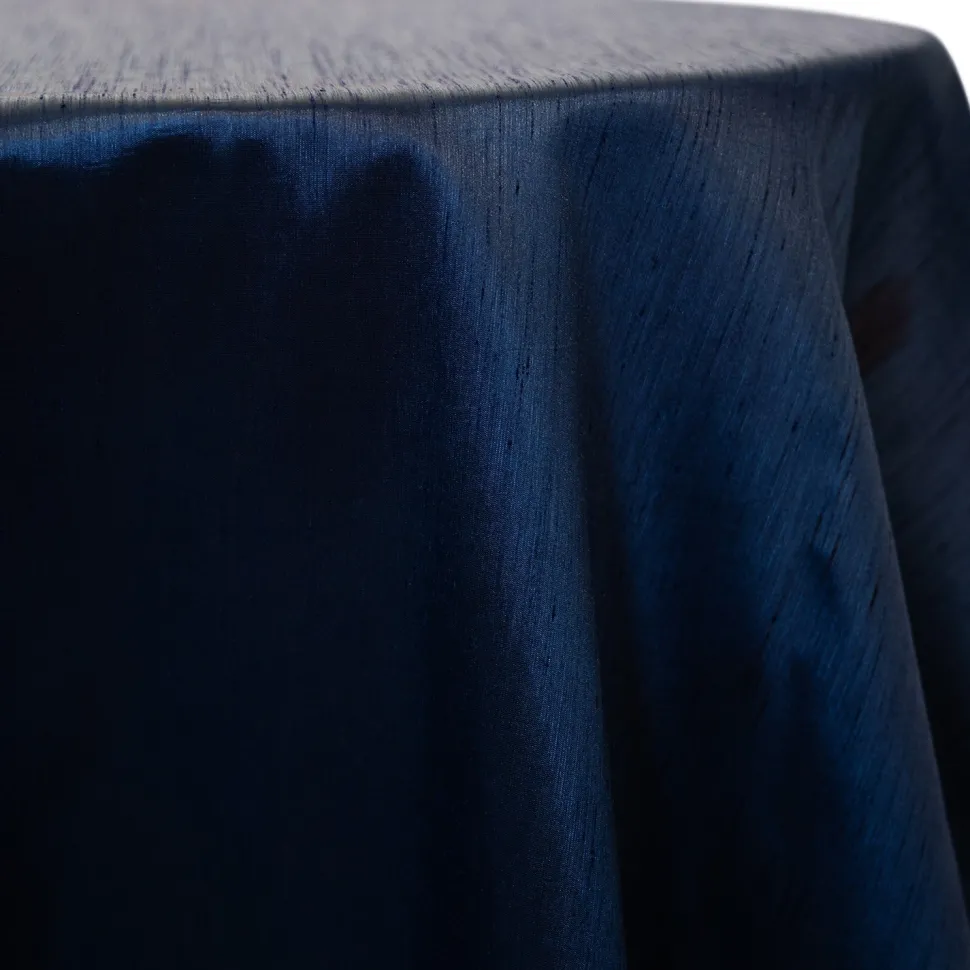 Navy - Shantung Satin “Capri” Tablecloth - Many Size Options