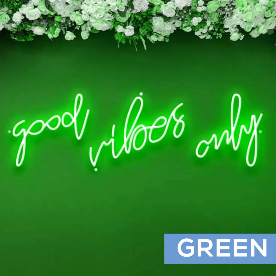 Neon Sign "Good Vibes Only" - Choose your Size and Color!