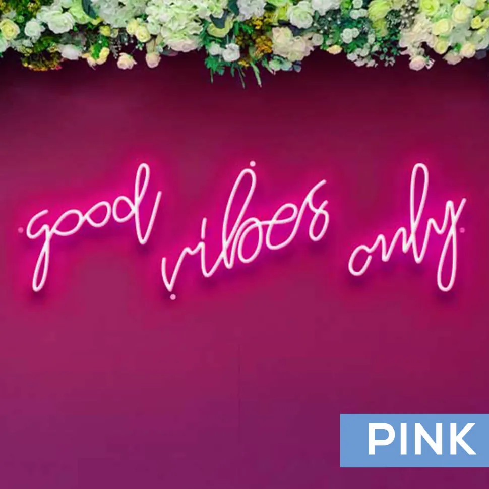 Neon Sign "Good Vibes Only" - Choose your Size and Color!