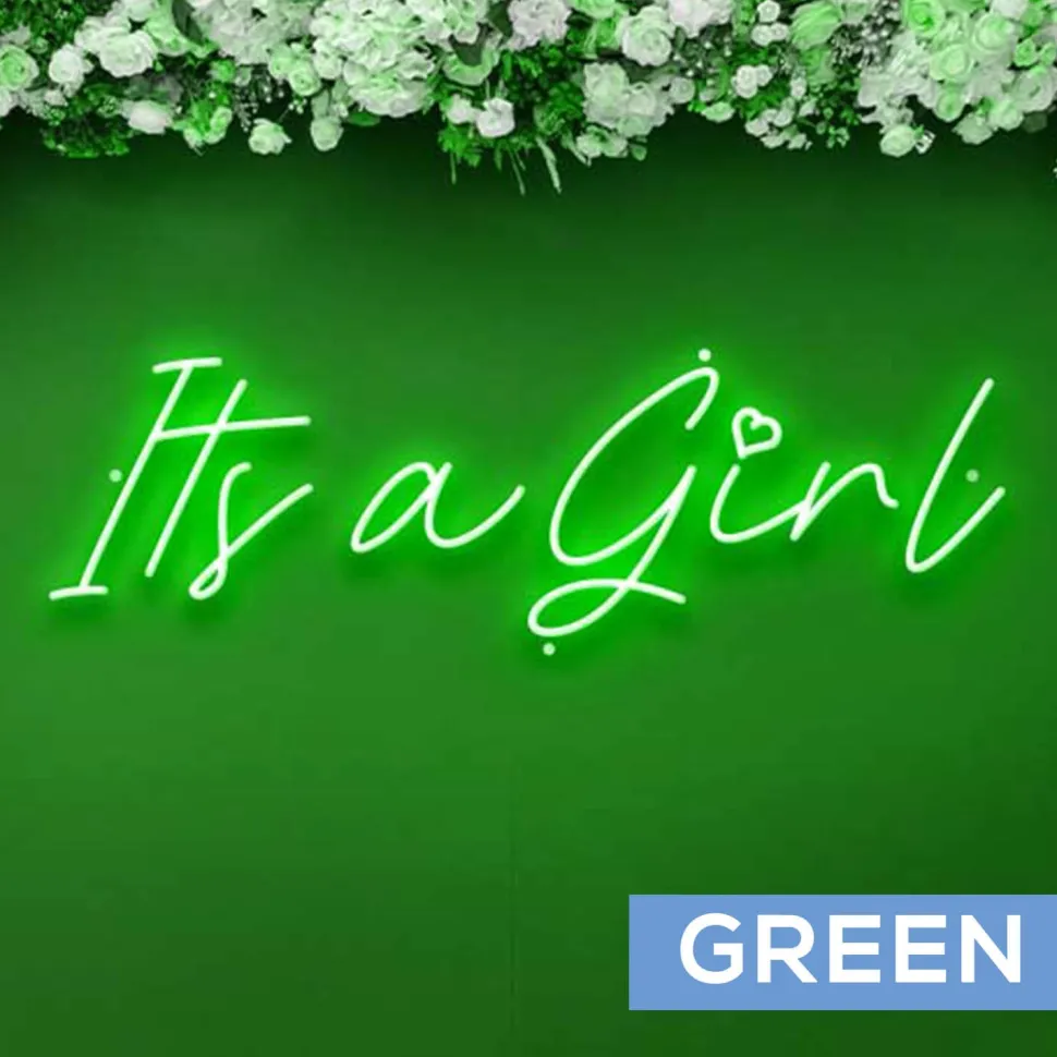 Neon Sign "It's a Girl" - Choose your Size and Color!