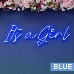 Neon Sign "It's a Girl" - Choose your Size and Color!