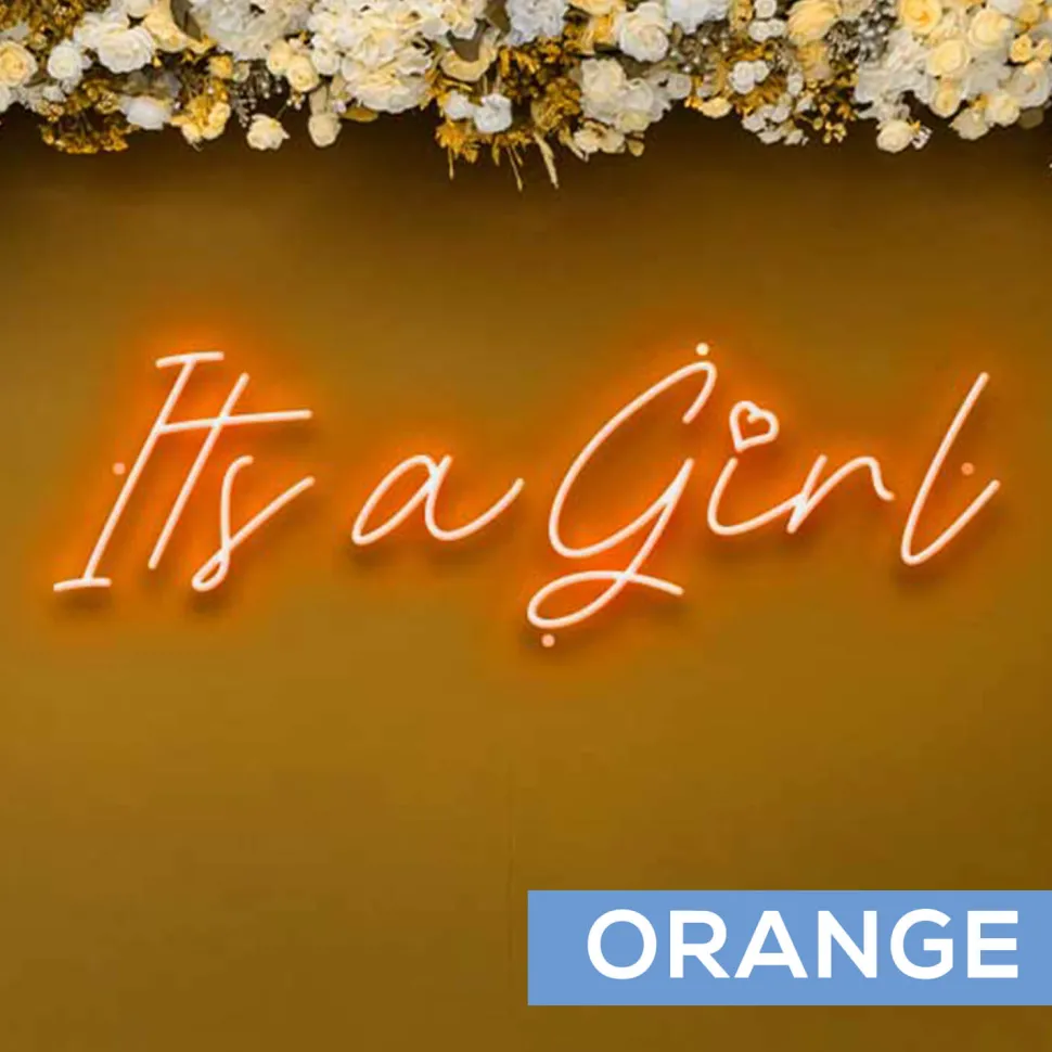 Neon Sign "It's a Girl" - Choose your Size and Color!