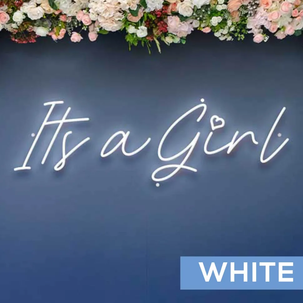 Neon Sign "It's a Girl" - Choose your Size and Color!