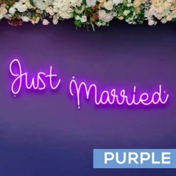 Neon Sign "Just Married" - Choose your Size and Color!