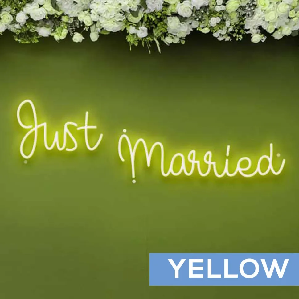 Neon Sign "Just Married" - Choose your Size and Color!