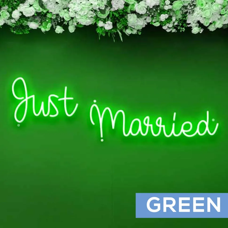 Neon Sign "Just Married" - Choose your Size and Color!