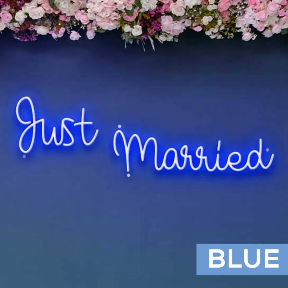 Neon Sign "Just Married" - Choose your Size and Color!