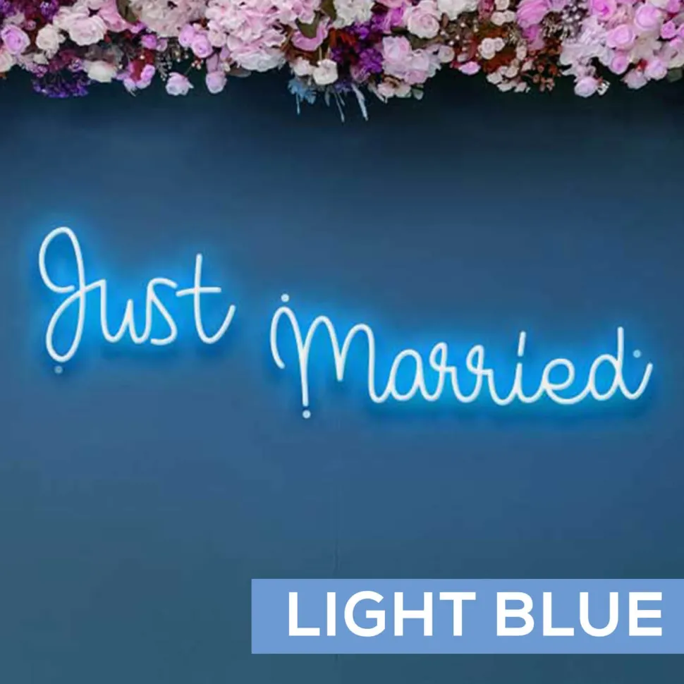 Neon Sign "Just Married" - Choose your Size and Color!