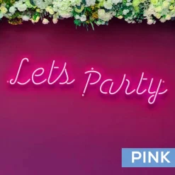 Neon Sign "Lets Party" - Choose your Size and Color!