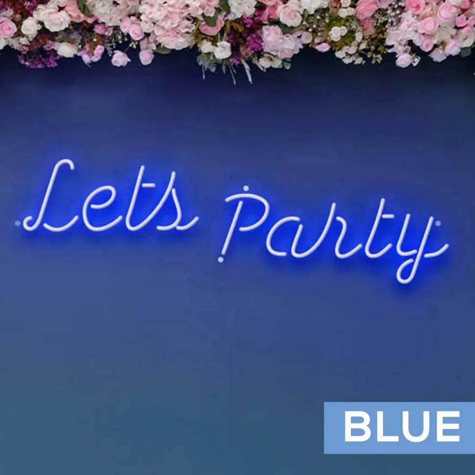 Neon Sign "Lets Party" - Choose your Size and Color!