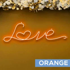 Neon Sign "Love" w/ Heart - Choose your Size and Color!