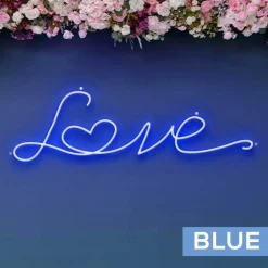 Neon Sign "Love" w/ Heart - Choose your Size and Color!