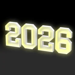 "2026" Neon Wood Marquee Letters – Handmade in USA – Light Up Signs for Events & Weddings – Multiple Sizes