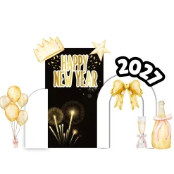 New Years 2 Foam Core Birthday Backdrop Kit by PopScene™