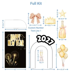 New Years 2 Foam Core Birthday Backdrop Kit by PopScene™