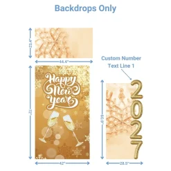 New Years 3 Foam Core Birthday Backdrop Kit by PopScene™