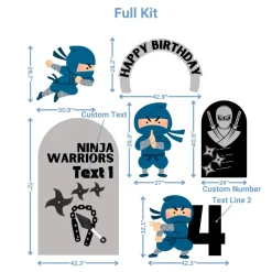 Ninja Warriors Foam Core Birthday Backdrop Kit by PopScene™