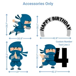Ninja Warriors Foam Core Birthday Backdrop Kit by PopScene™
