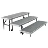 NPS Transport 3-Level Choral Riser with Grey Carpet
