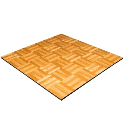 Oak Snaplock Dance Floor Set - Easy Assembly, Portable with Edging & Transport Cart! - 12
