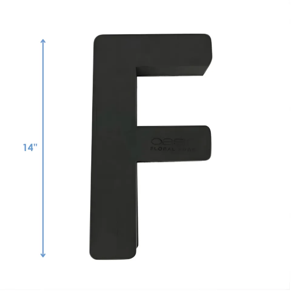 OASIS 14" Floral Foam Letter F – Midnight Foam Shape for Professional Florists