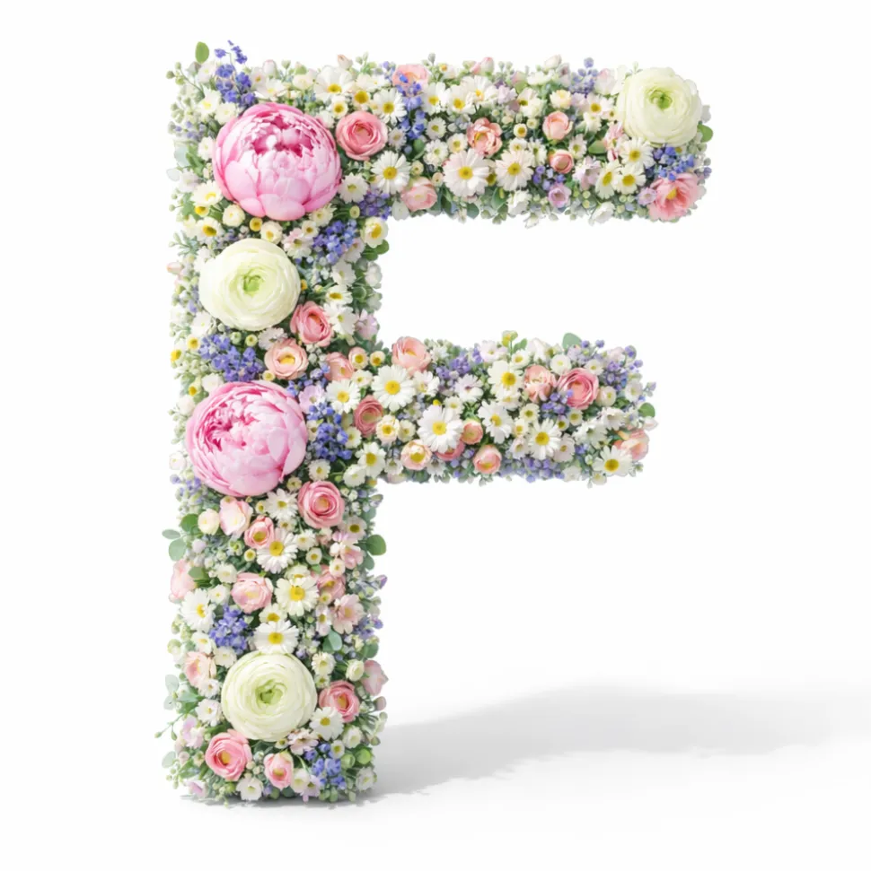 OASIS 14" Floral Foam Letter F – Midnight Foam Shape for Professional Florists