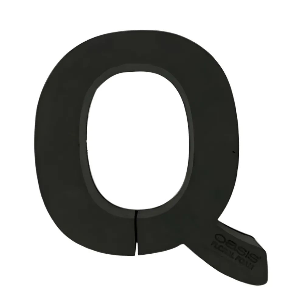 OASIS 14" Floral Foam Letter Q – Midnight Foam Shape for Professional Florists