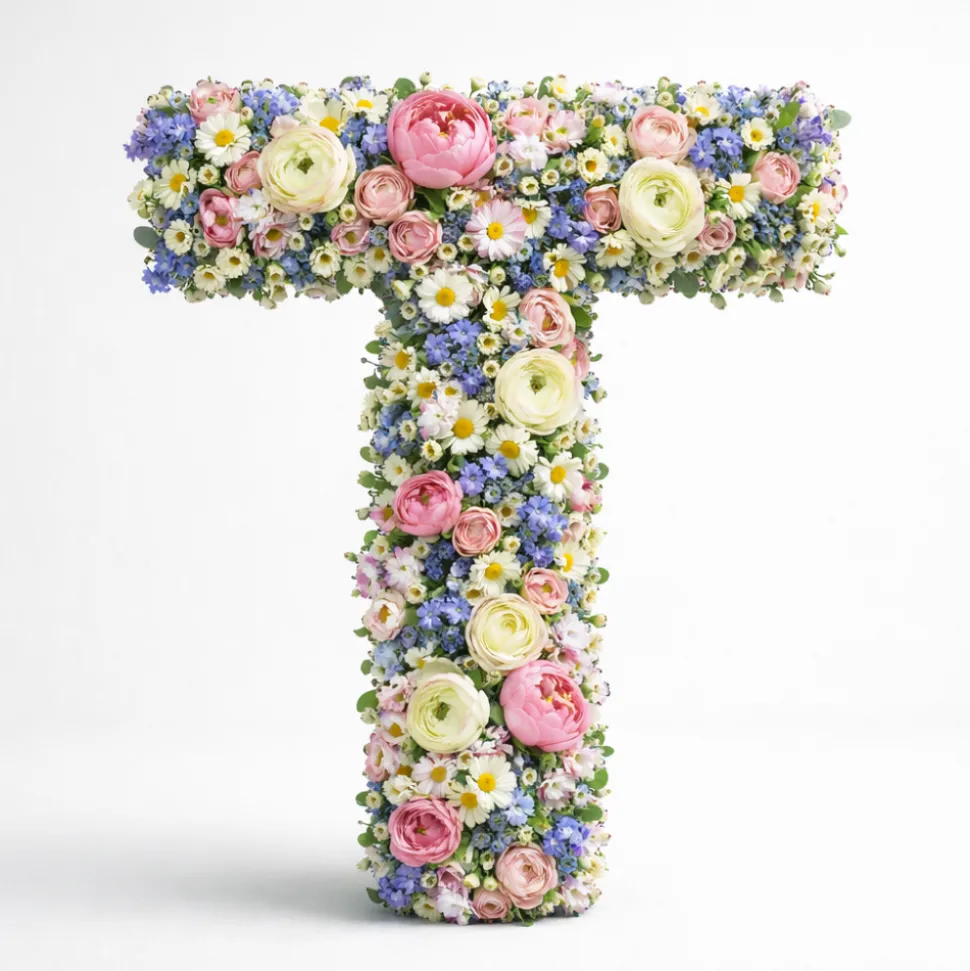 OASIS 14" Floral Foam Letter T – Midnight Foam Shape for Professional Florists