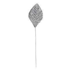 OASIS Glitter Corsage Leaf - Glitter Silver