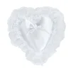 OASIS Heart-Shaped Pillows - 12 1/2" White Lace