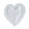 OASIS Heart-Shaped Pillows - 10" White Satin
