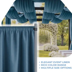 Ocean La Petite France Curtain Panel w/ 4" Rod Pocket - 118" Wide - Many Size Options