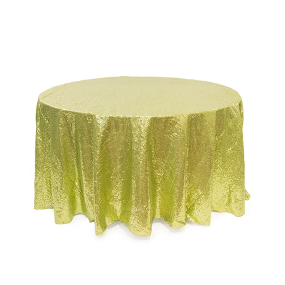 Olive Round Sequin Tablecloth by Eastern Mills - 126" Round