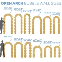 Open Arch Bubble Collapsing Chiara Wall Panel - Select Your Size!
