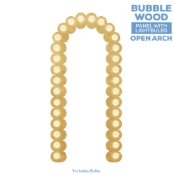 Open Arch Bubble Collapsing Chiara Wall Panel W/ Bulbs - Select Your Size!