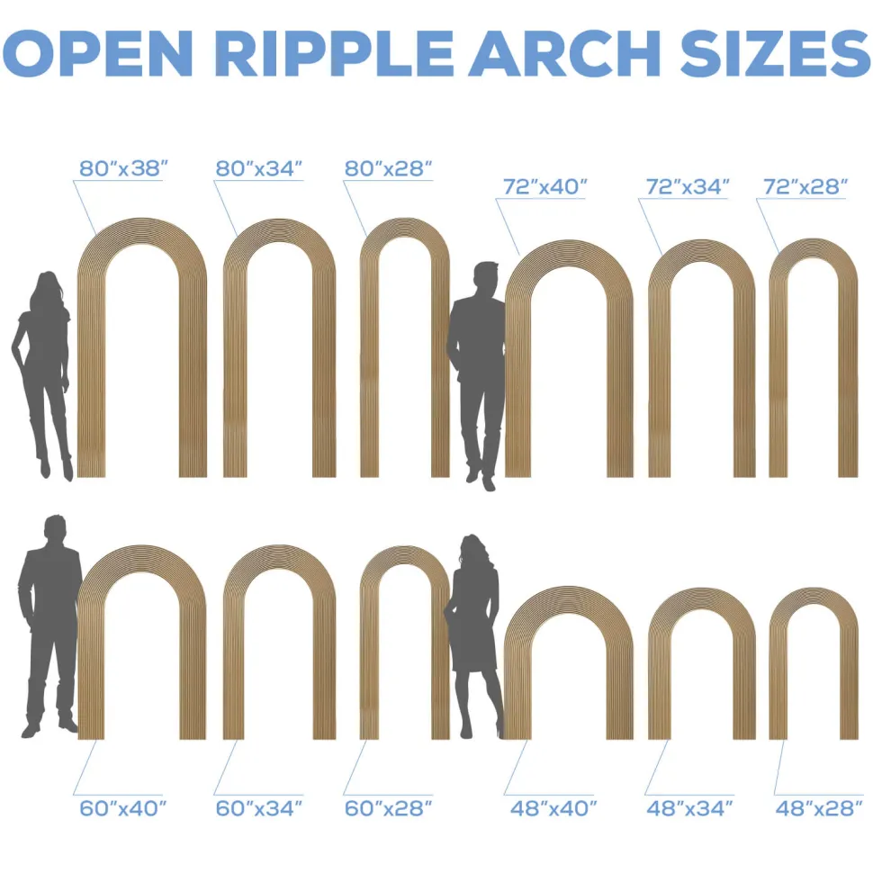 Open Ripple Arch Collapsing Chiara Panel - Select Your Size!