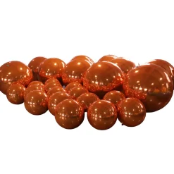 Orange Giant Inflatable Mirror Ball Sphere – Maxorb™ Reflective Ceiling Event Decor – Commercial Installation Sizes
