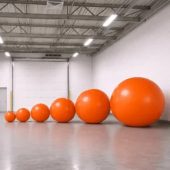 Orange Giant Inflatable Modern Ball Sphere – Maxorb™ Event Decor – Commercial Installation Sizes