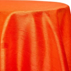 Orange - Shantung Satin “Capri” Tablecloth - Many Size Options