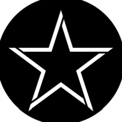Outline Star - Stock Gobo for Gobo Light Projectors - Choose your size!