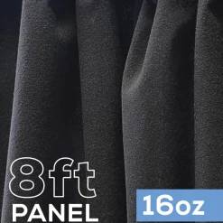 16oz. Fire Retardant Duvetyne/Commando Cloth - Sewn Drape Panel w/ 4