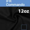 12oz. Fire Retardant Duvetyne/Commando Cloth - Sewn Drape Panel w/ 4" Rod Pockets - 8ft in Black