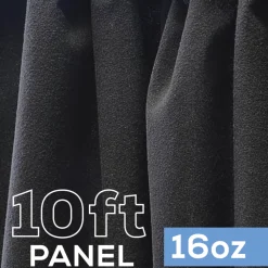 16oz. Fire Retardant Duvetyne/Commando Cloth - Sewn Drape Panel w/ 4